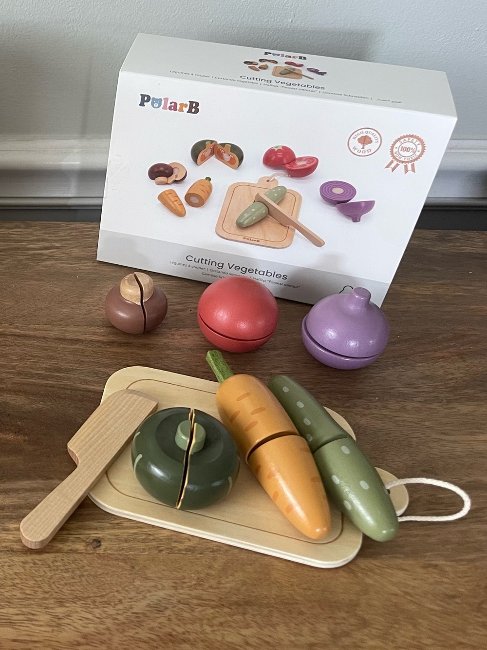 Wooden Cutting Vegetables Play Set